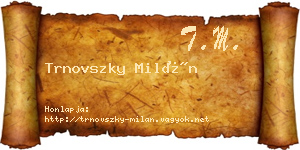Trnovszky Milán névjegykártya